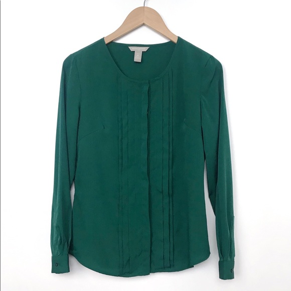 Banana Republic Factory Tops - Banana Republic Pleated Button Front Blouse Sz XSP